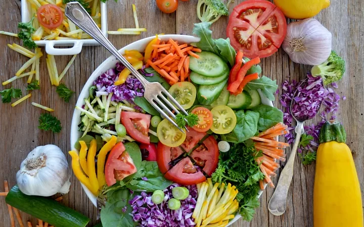 Plate of Healthy Plant Based Food